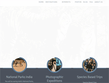 Tablet Screenshot of indiannaturetours.com